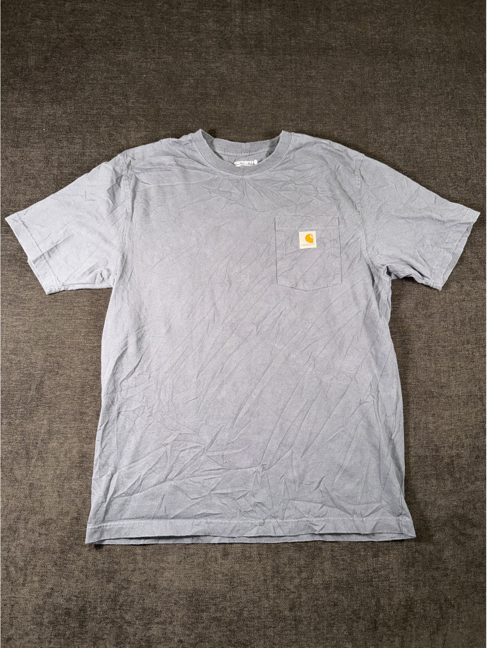 Carhartt Men's Loose Fit Pocket T-Shirt Medium Blue 100% Cotton